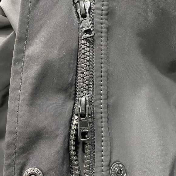 Eileen Fisher Black Recycled Polyester Hooded Coat Medium Preowned - Picture 9 of 12